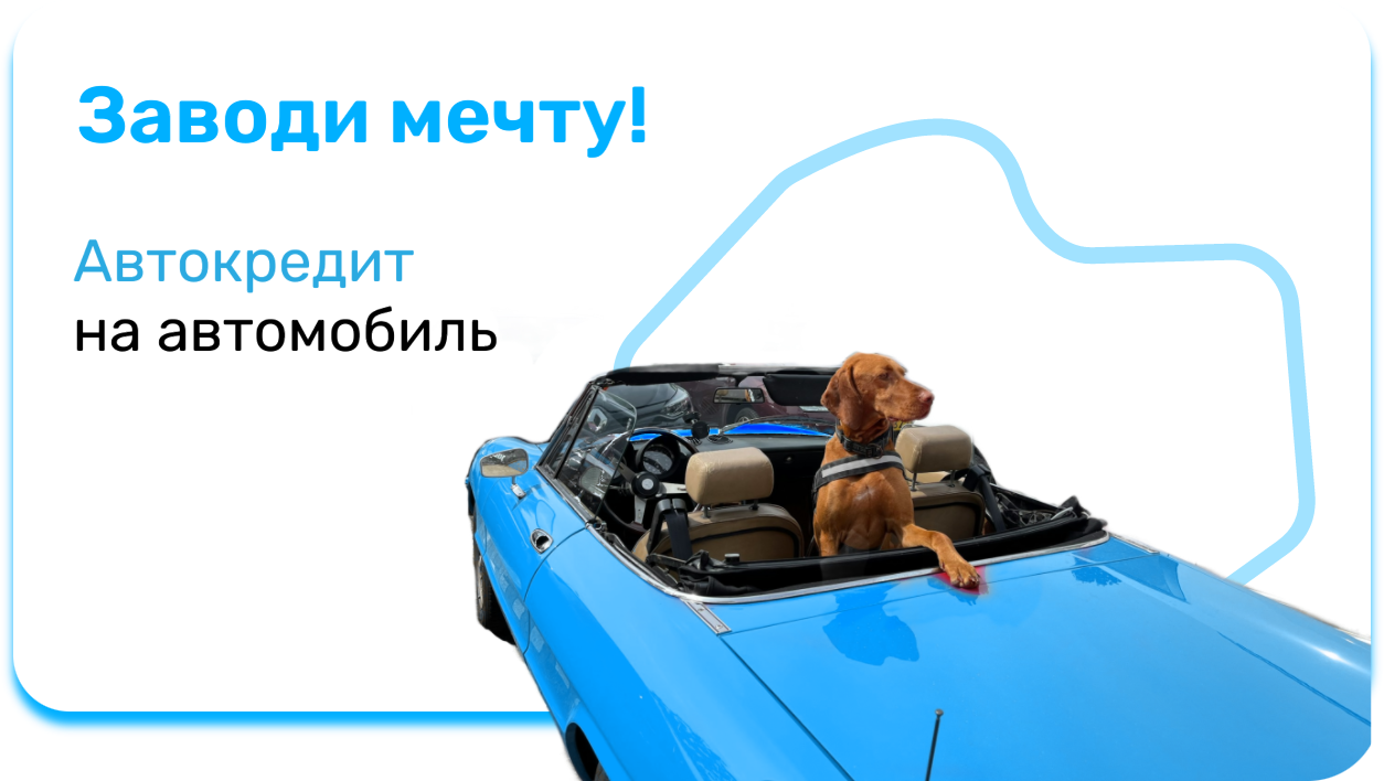 Баннер заводи мечту с собакой
